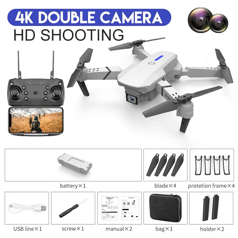 E88 ProИнтеллектуальный складн – обзор и цена Drone Camera Hd