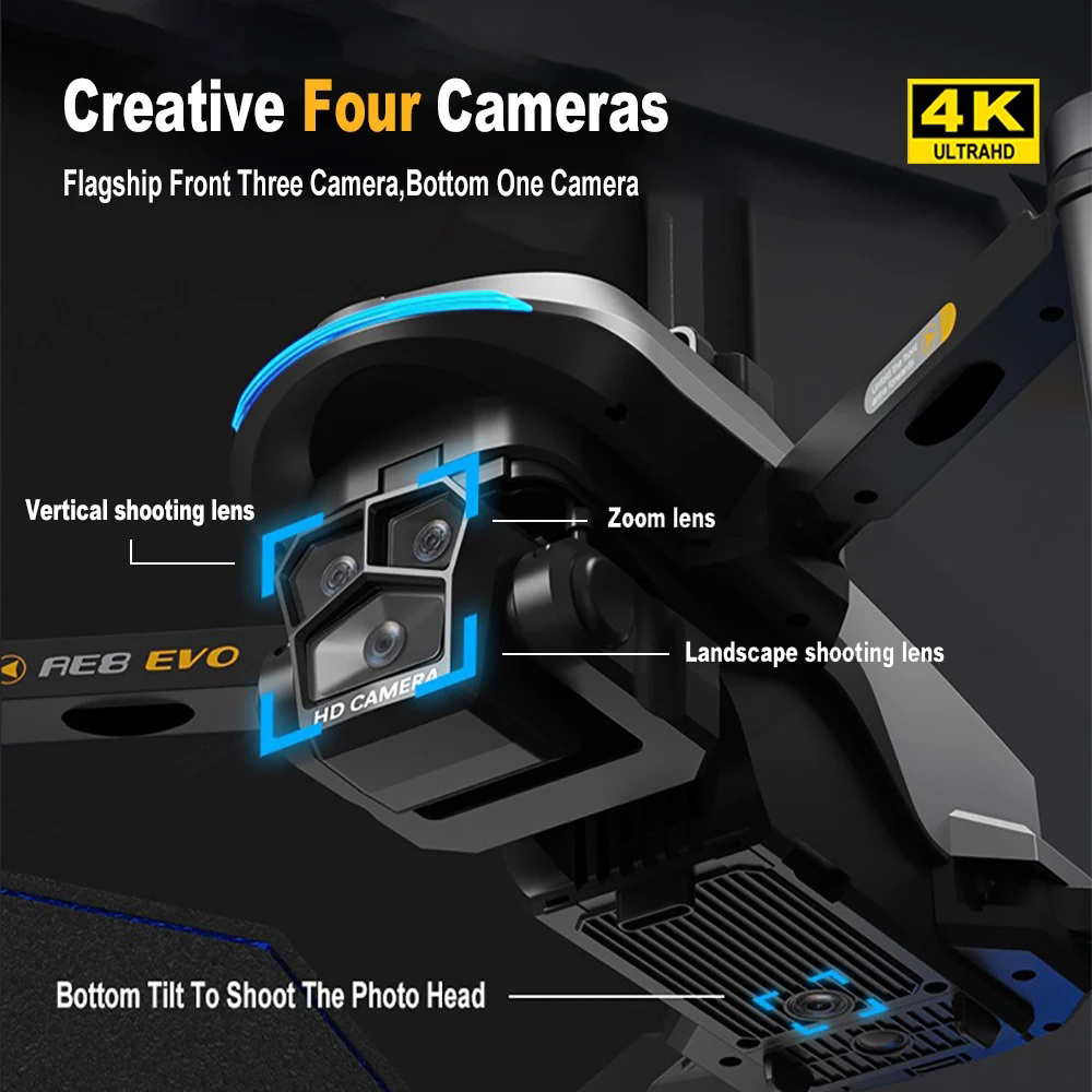 Дрон AE8 EVO 4K профессиональн – обзор и цена Drone Camera Night Vision